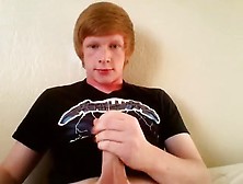 Redheaded Boy Masturbates For Webcam