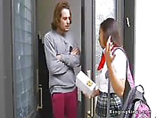 Latina Schoolgirl Bangs Her Client