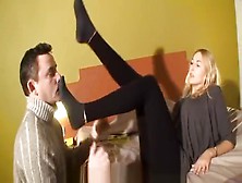 French blonde socks smelling