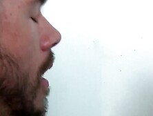 GayOver30. com - Sexy hunk Mike fucks cute Austin through the glory hole relentlessly