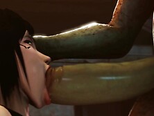 Two Goblins Fucks Horny Girl In Pussy And Anal - 3d Hot Threesome Animation