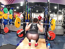 Barbell squats - insanely transparent leggings
