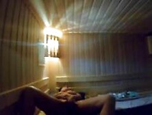 Big-Titted Babe Fingers Herself in the Sports Center Sauna