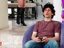 Breasty redhead Stepmom Lauren Phillips has sexy sex with her virgin stepson's chubby dick — OopsFamily