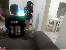 I had to have sex with my husband's friend because of a bet, but I got turned on and ended up having a threesome with both of th