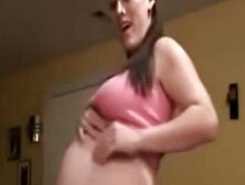 Pregnant girl give's jerk off instruction