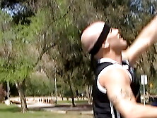 Charming Blonde Candy Manson Slides The Hard Meat In Between Her Large Boobies