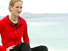 German teen Juliane strips on TV Part 3