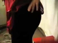 BBW amateur bimbo showing me her pussy and ass