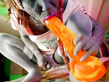 tattoo trans use large ANAL dildos - lengthy toys - unfathomable insertion extraordinary