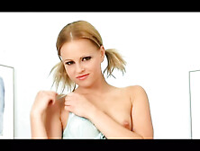 Slim Amateur Teen with Nice Tits Masturbates Her Tight Pussy with a Dildo