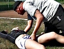 Teen with coach in filthy hardcore sesh