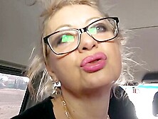 Old Blonde Mature Gilf In The Car(4k) - Outdoor Handjob