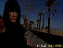 Euro whore public facial