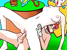 Princess Peach and Mario hentai