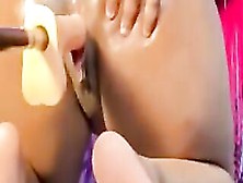 Squirting from back shots from sex machine ????????