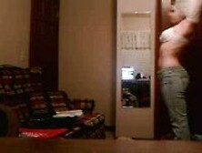 Young sexy bitch striptease for webcam