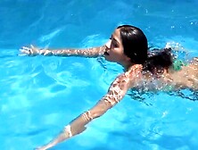 Perfect German Hispanic fucks by the pool while on holiday inside Mallorca