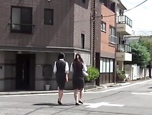 Unassuming Japanese Women In Uniform Groped In Public