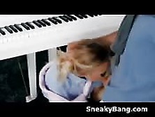 Blonde Kenzie Kai Sneaky Blowjob