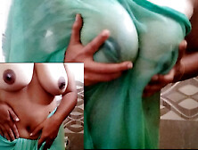 my stepmom with saree natural boobs and shape