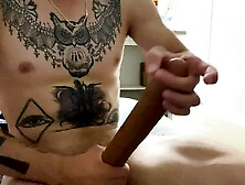 After 17 Days Without Cumming,  Wanking To A Big Cumshot & In