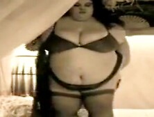 SSBBW Stripping Love Her Huge Belly