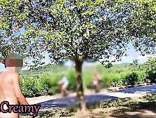 Hot Wife Flashes Pussy in Public - Naked Walk on Busy Spanish Streets - Caught on Camera!
