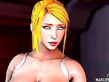 Big boobs blonde babe taking super soldier big dick