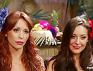 Lesbian Strawberry Foot Food Crushing!