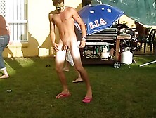 Aussie Guy Stripped At The Party