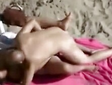 Stripped Beach - Blonde Screw With Voyeurs Watching