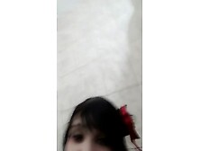 Beautiful emo teen shower