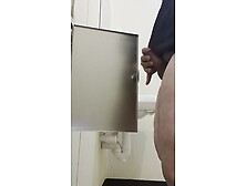 Horny Public Restroom Jerk Off N Cum