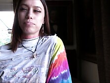 Brunette Girl With Piercing And Bracelet Fucks Her Brother