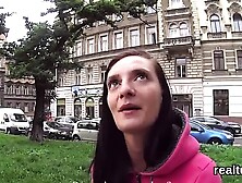 Striking czech nympho gets tempted in the mall and drilled in pov