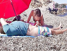 Strapon Fuck Her Boyfriend On Public Beach.  Pegging Amateur,  Anal Plug,  Fingering,  Femdom
