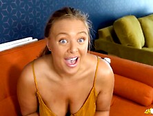 Downblouse joi - blonde MILF with big naturals teasing