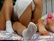 Double sided dildos offer endless fun for teen lesbian lovers