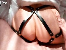 Hot MILF rideS cowgirl, busty and trimmed, flawless ass. Cum inside her tight pussy (Kisscat Public)
