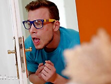 MOMXXX Blond large boobs mother I'd like to fuck Suzi Grande bangs creep caught spying on her