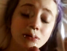 Tied amateur girlfriend homemade blowjob with facial cumshot