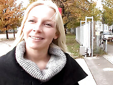 Biggest facial for a top-class blond German doll