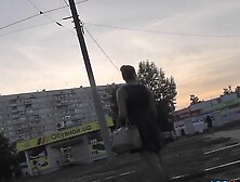 Best upskirt video of a brunette with g-string