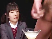Ryoko Hirosaki gokkun drink. CENSORED