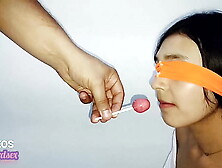 I cheat on my stepsister in a game of flavors and in the end she ends up getting a cock in her mouth and cum all over her face