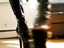 Asian stipper gets railed against her pole - Mila Koi