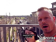 Risky Outdoor Sex with Nasty Brunette hair German mother I'd like to fuck