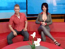 Fashionable milf in bikini plays casting game as a slut wife