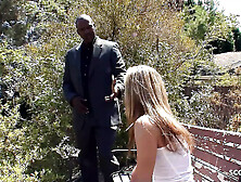 Thin Pierced Ass-hole Teenie caught and seduce to Fuck by African Monster Dong